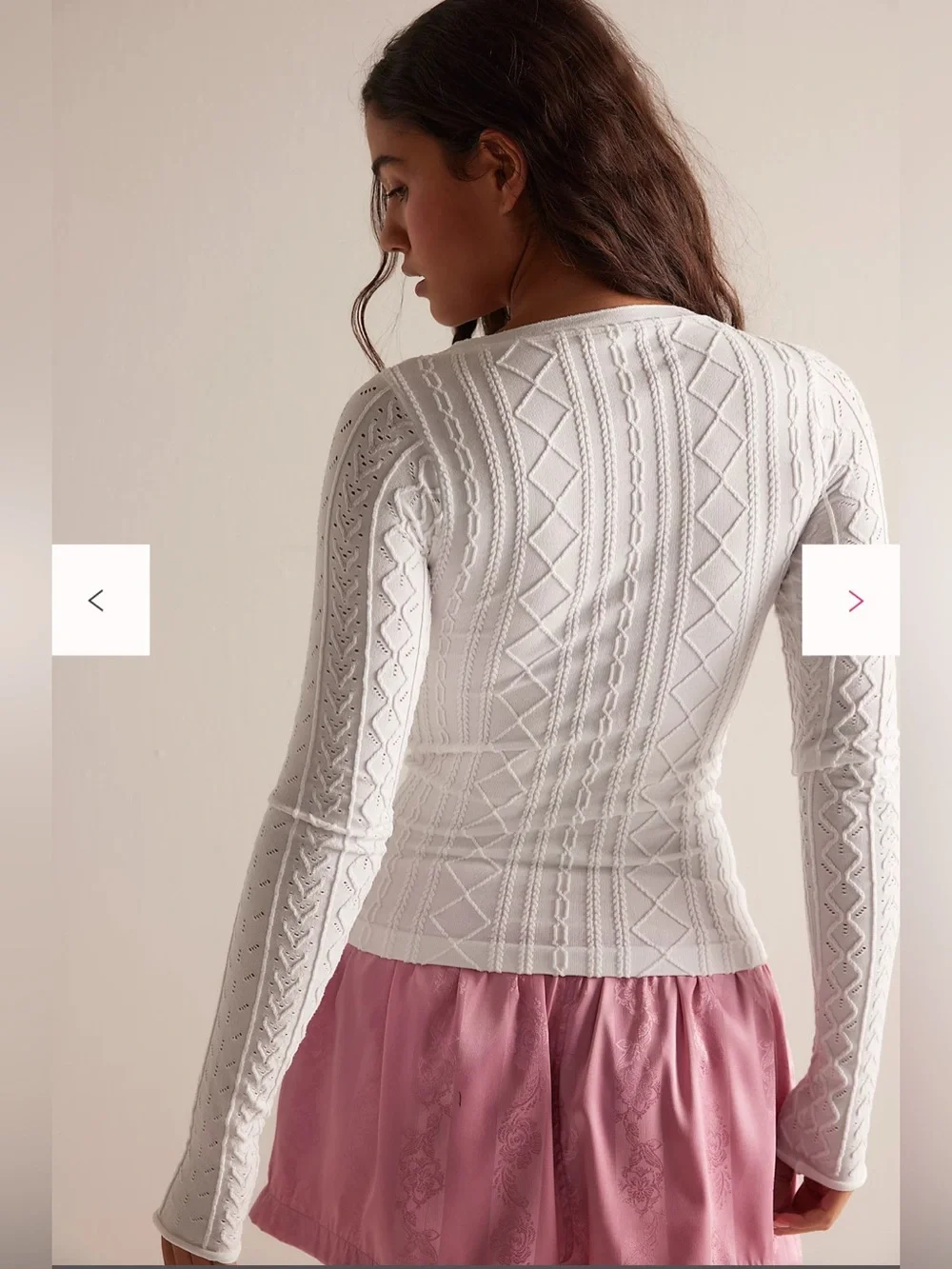 Free People - So Soft Seamless Modal Cable Long Sleeve - XS/S